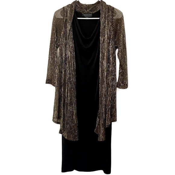Connected Apparel Dress | Black Gold | Size 10 - Picture 1 of 7